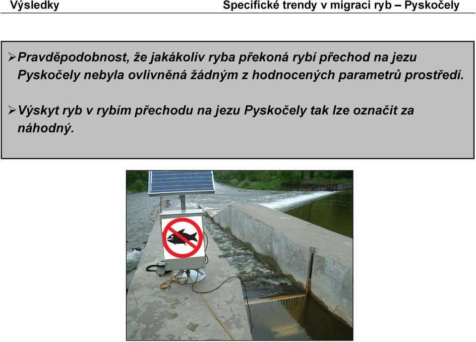 Pyskočely nebyla ovlivněná žádným z hodnocených parametrů