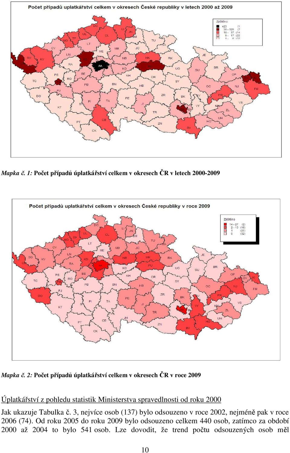 spravedlnosti od roku 2000 Jak ukazuje Tabulka č.