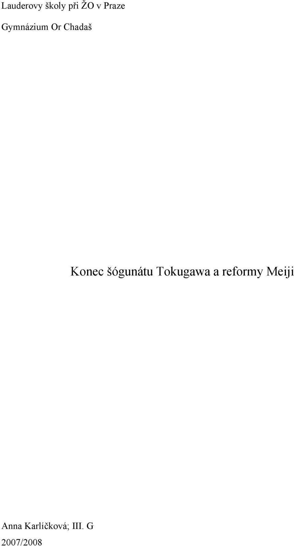 šógunátu Tokugawa a reformy