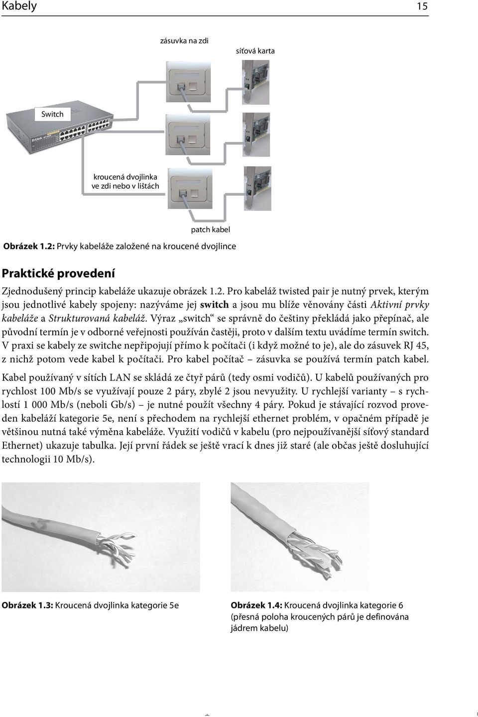 Výraz switch se správně do češtiny překládá jako přepínač, ale původní termín je v odborné veřejnosti používán častěji, proto v dalším textu uvádíme termín switch.