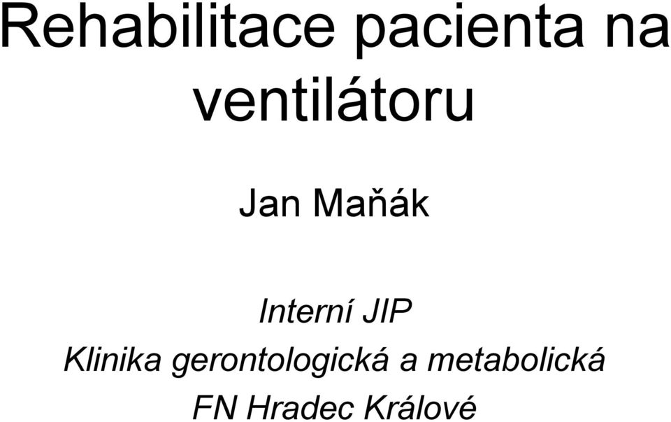 Interní JIP Klinika