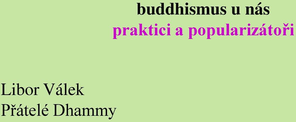 buddhismus u nás