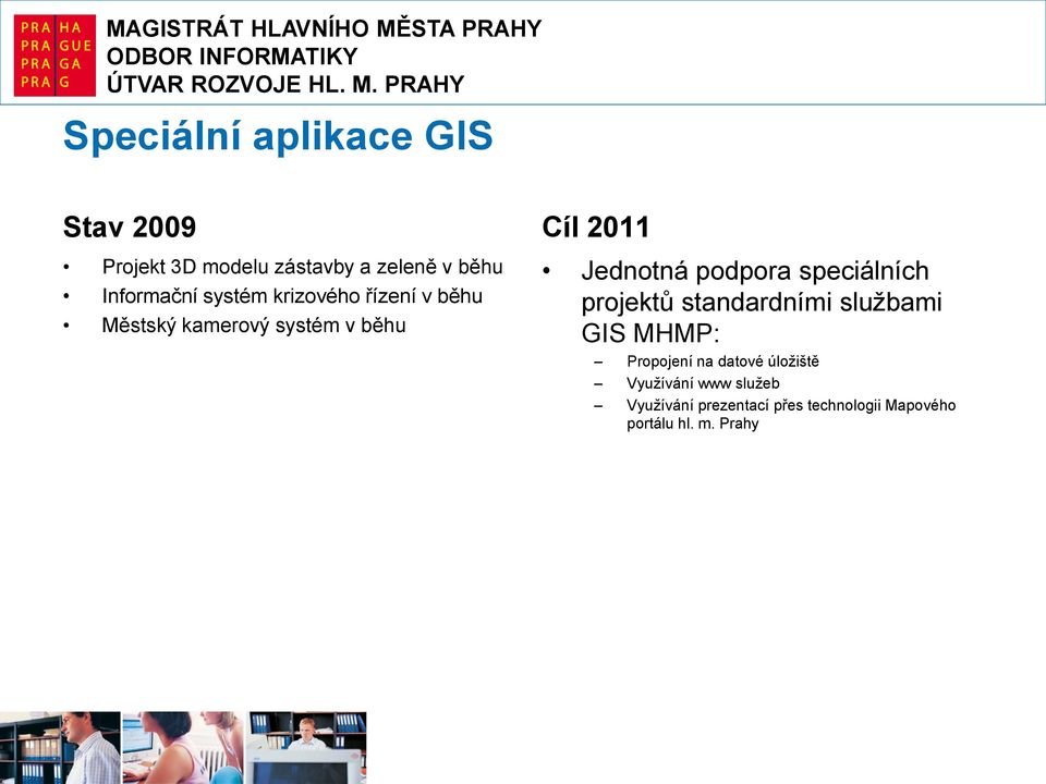 podpora speciálních projektů standardními službami GIS MHMP: Propojení na datové