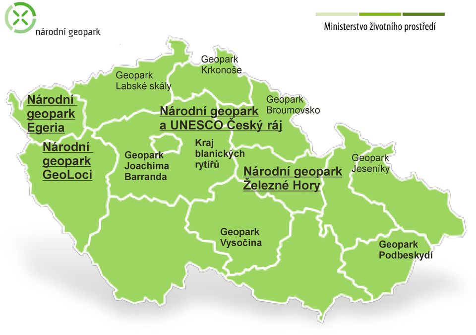 geopark a UNESCO Český ráj Kraj blanických rytířů Geopark Broumovsko