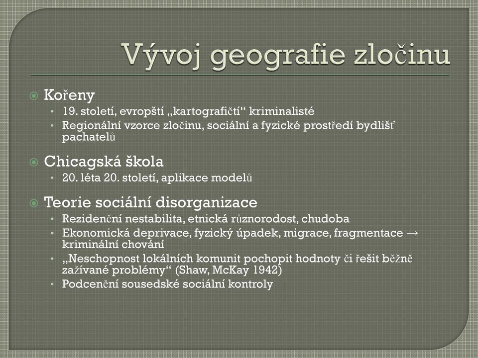 Chicagská škola 20. léta 20.