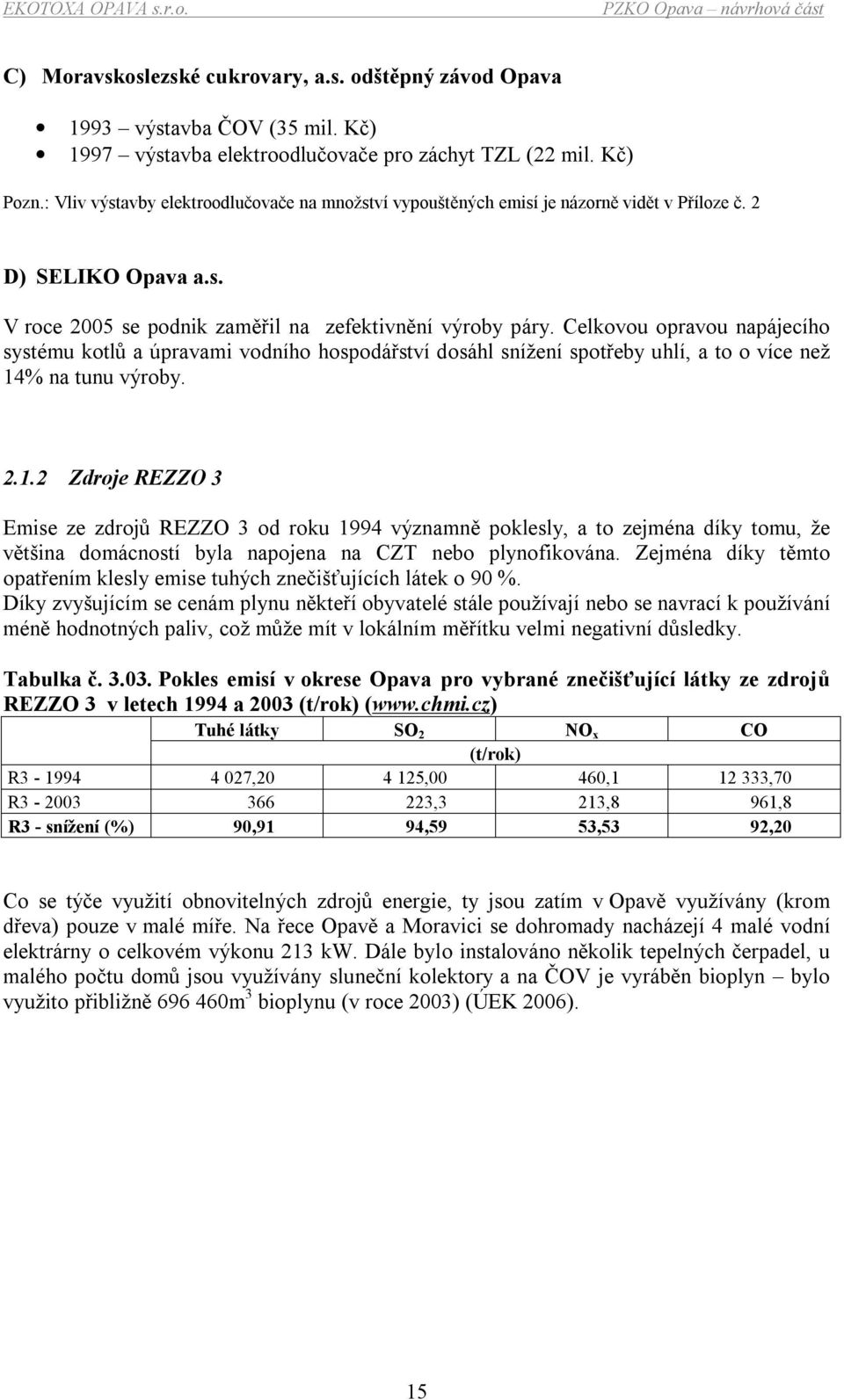 Celkovou opravou napájecího systému kotlů a úpravami vodního hospodářství dosáhl snížení spotřeby uhlí, a to o více než 14