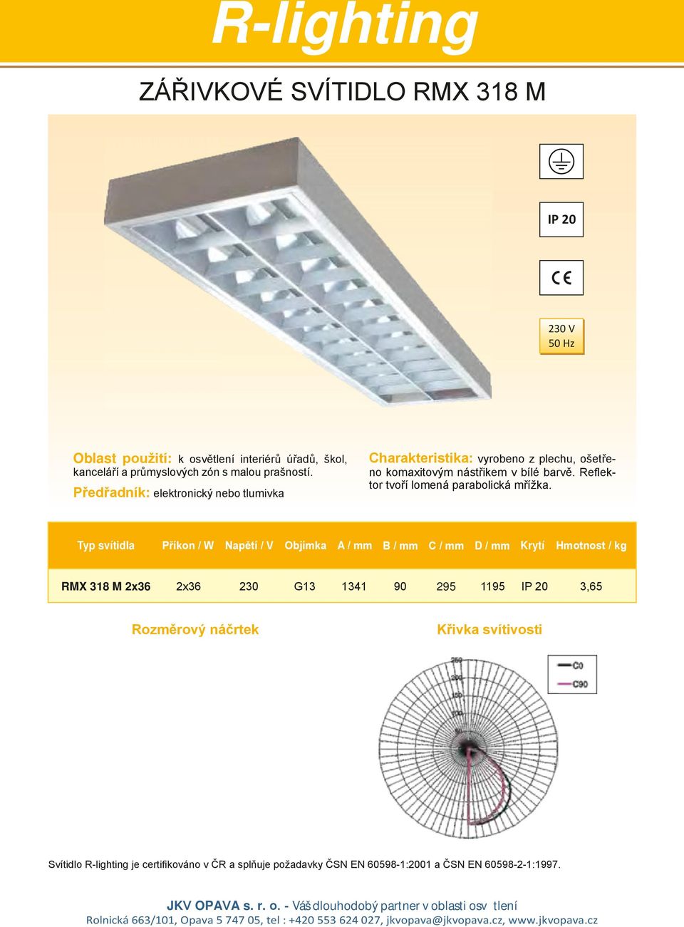 Předřadník: elektronický nebo tlumivka harakteristika: vyrobeno z plechu, ošetřeno komaxitovým nástřikem v