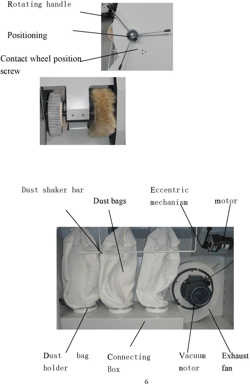 shaker bar Dust bags Dust bag holder