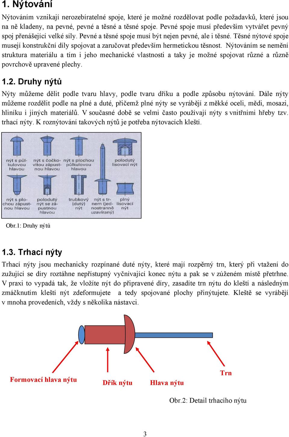 Novinky v nýtování, nýtovací kleště a nové druhy nýtů - PDF Stažení zdarma