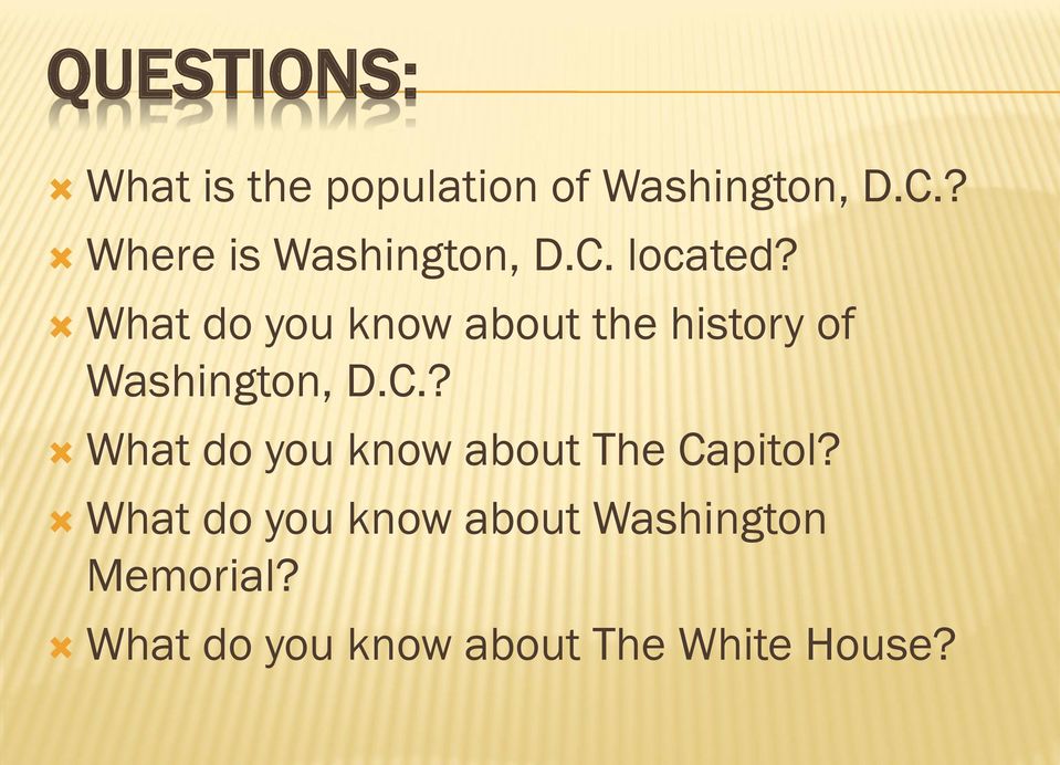 What do you know about the history of Washington, D.C.