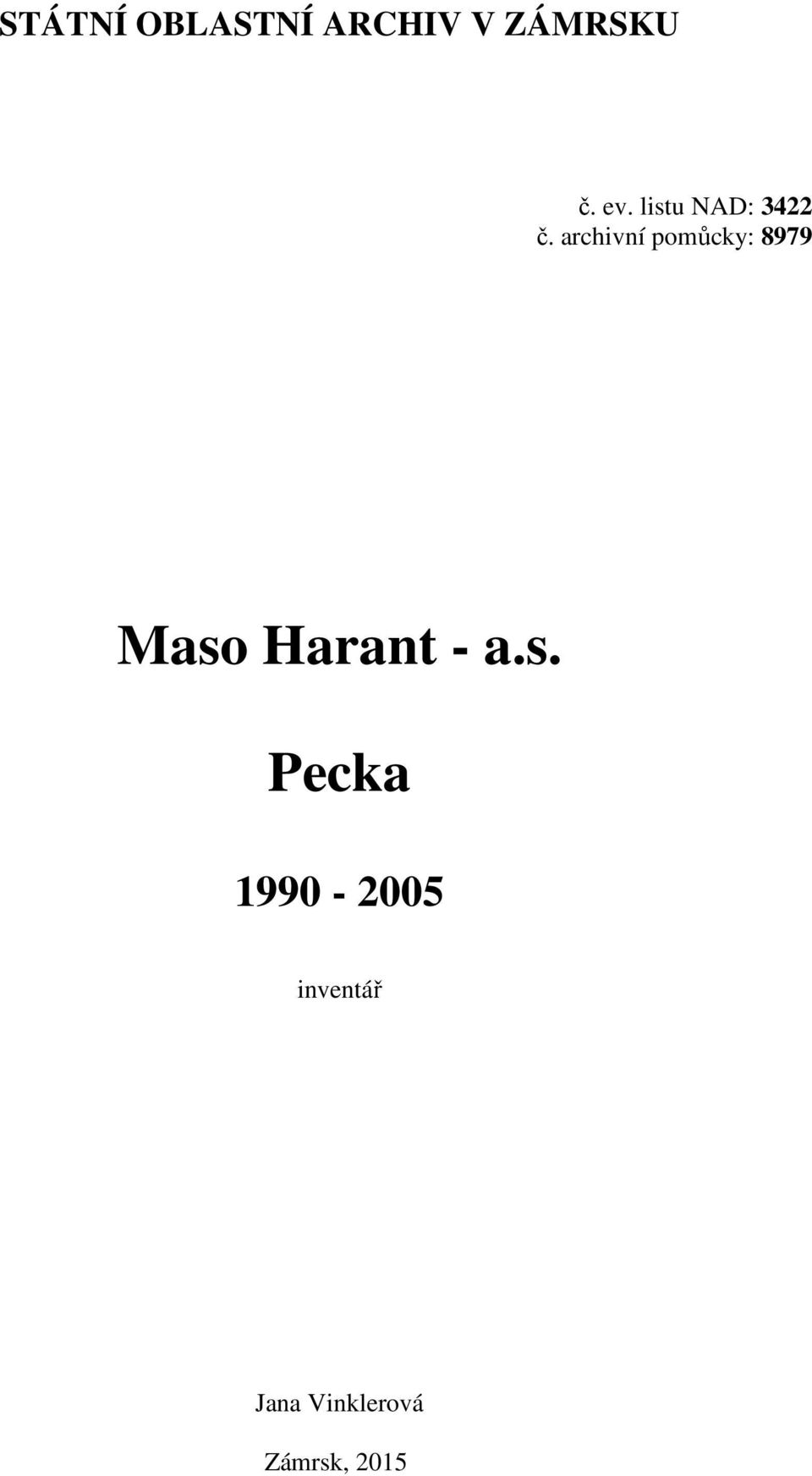 archivní pomůcky: 8979 Maso Harant - a.