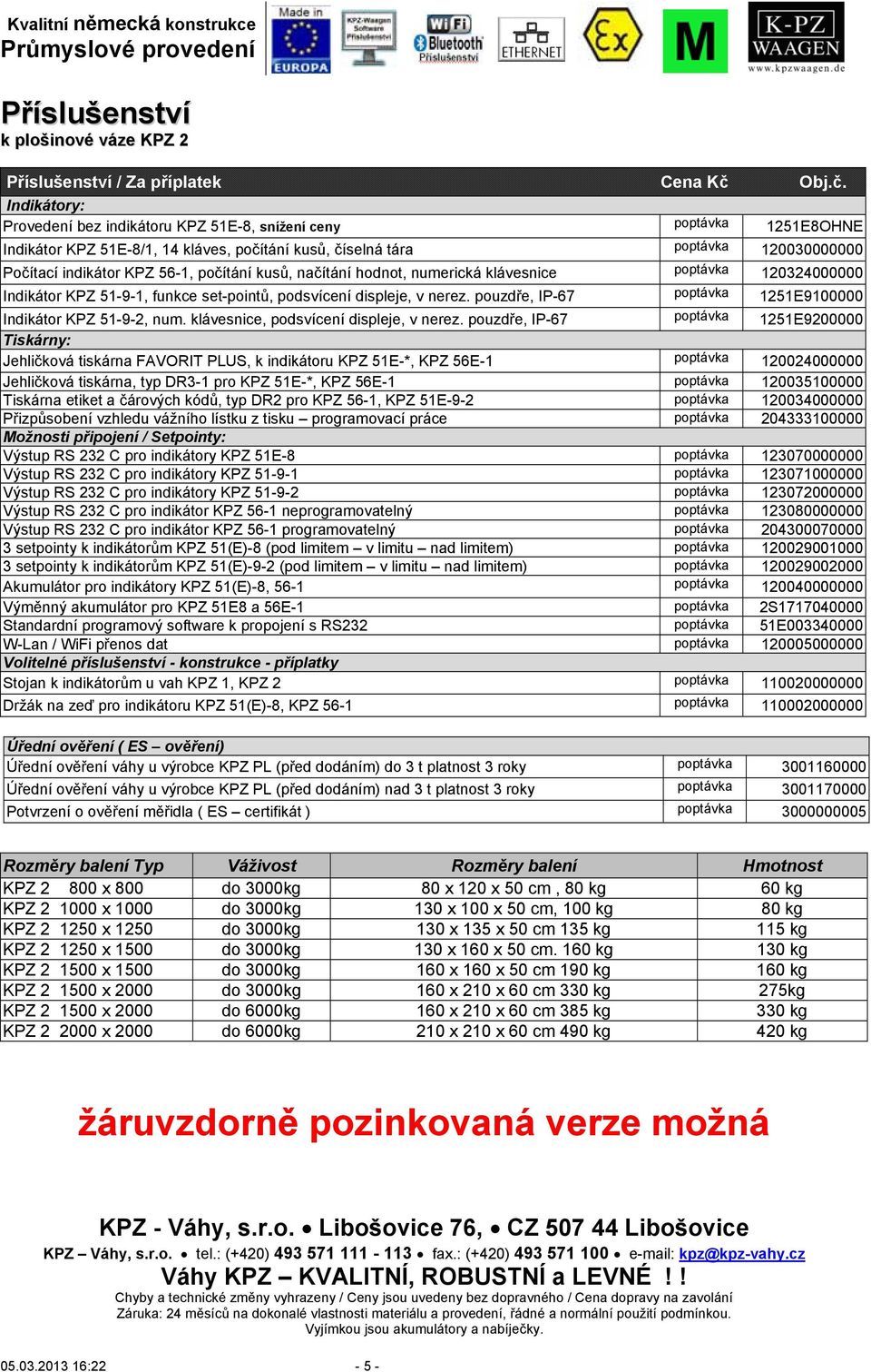 Indikátory: Provedení bez indikátoru KPZ 51E-8, snížení ceny poptávka 1251E8OHNE Indikátor KPZ 51E-8/1, 14 kláves, počítání kusů, číselná tára poptávka 120030000000 Počítací indikátor KPZ 56-1,