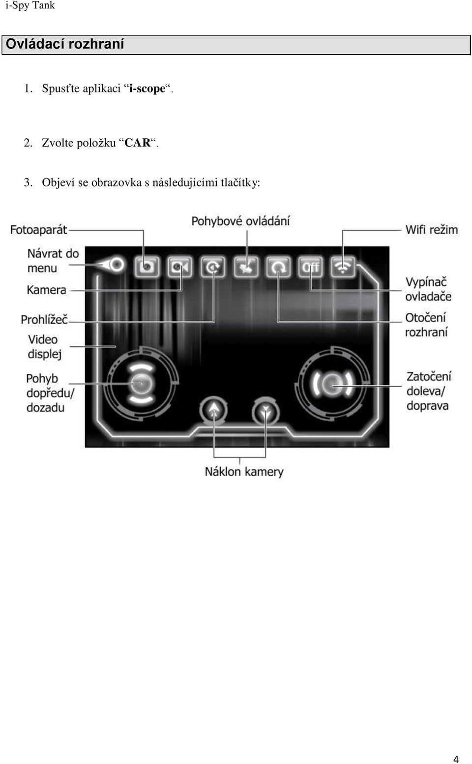 Zvolte položku CAR. 3.