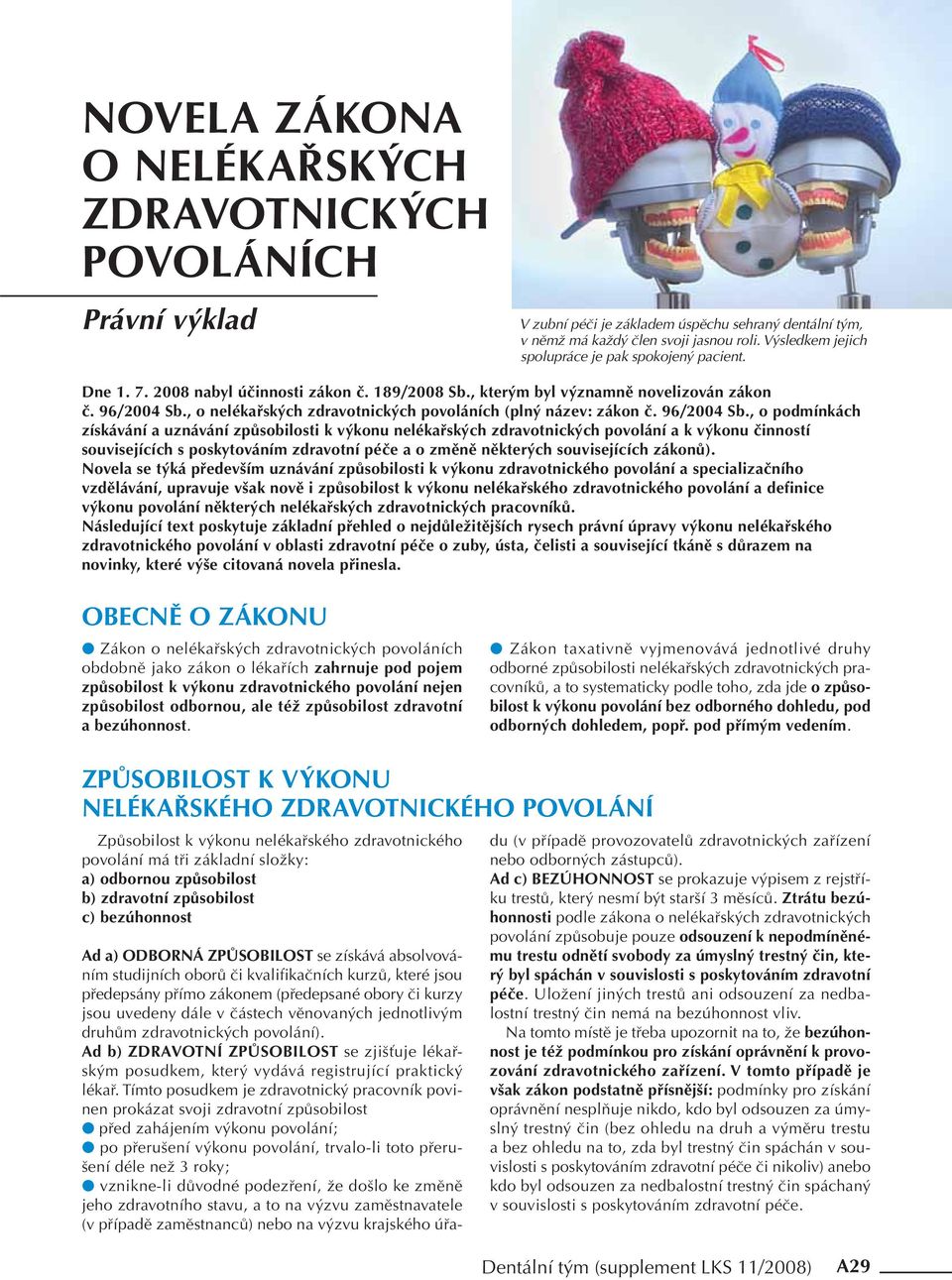 , o nelékařských zdravotnických povoláních (plný název: zákon č. 96/2004 Sb.