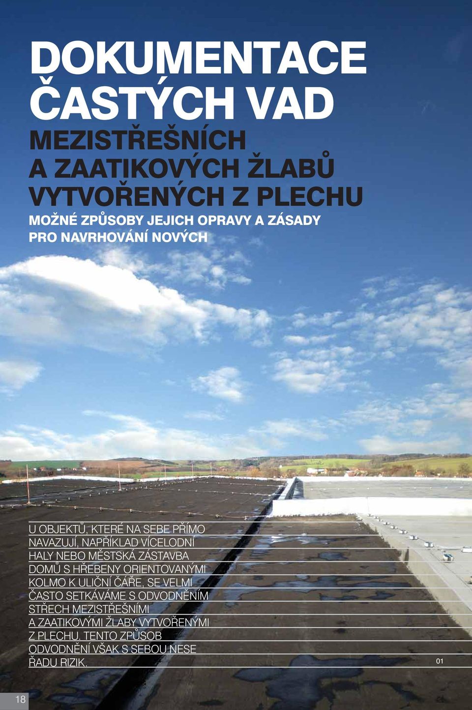 ZÁSTAVBA DOMŮ S HŘEBENY ORIENTOVANÝMI KOLMO K ULIČNÍ ČÁŘE, SE VELMI ČASTO SETKÁVÁME S ODVODNĚNÍM STŘECH