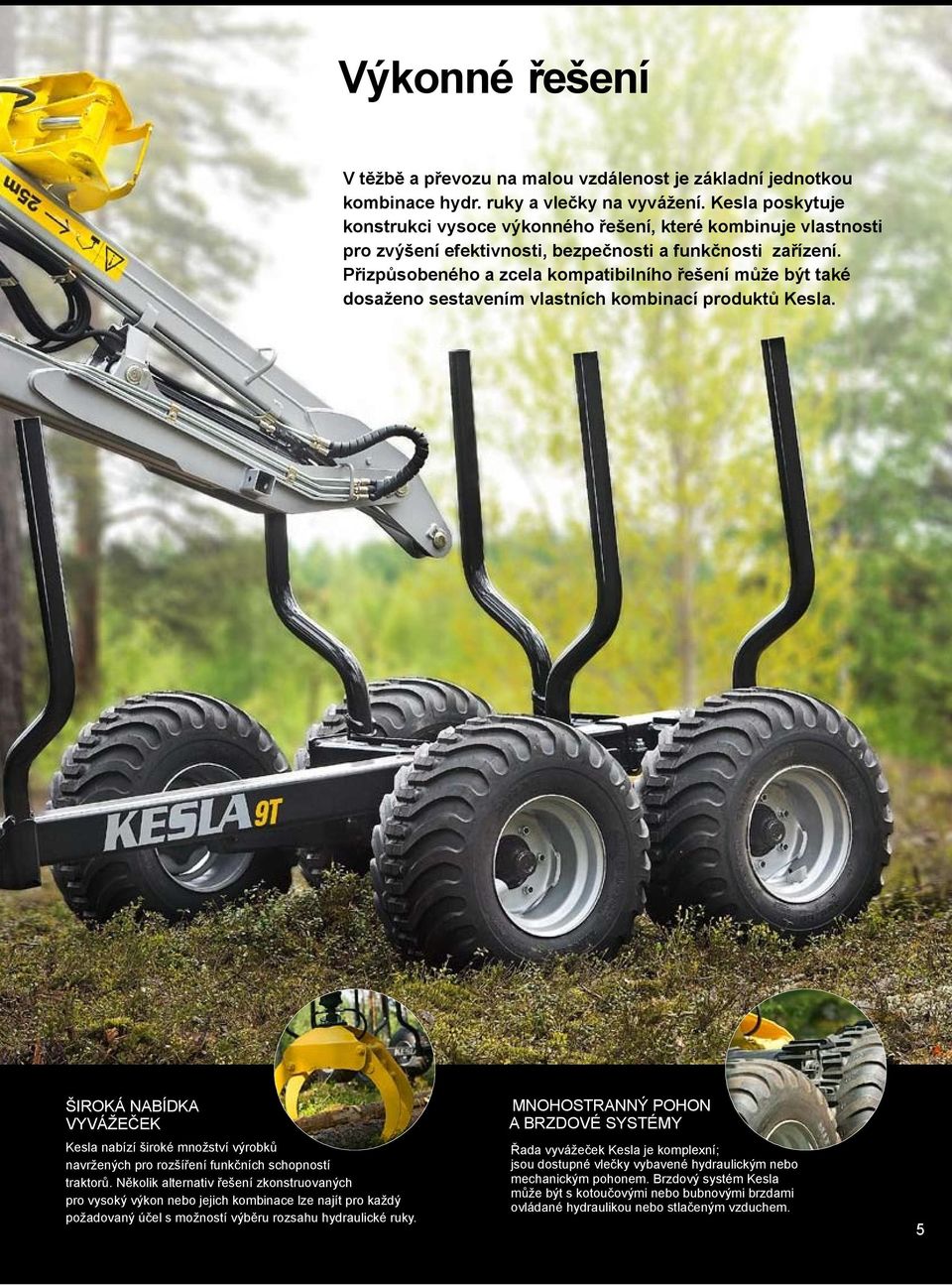 Přizpůsobeného a zcela kompatibilního řešení může být také dosaženo sestavením vlastních kombinací produktů Kesla.