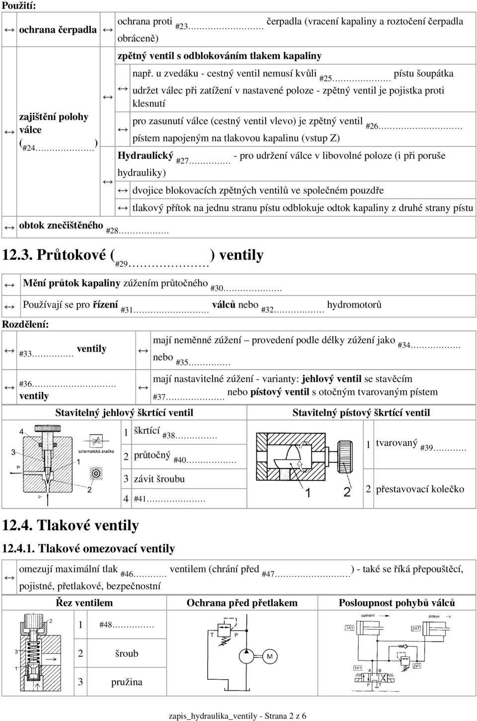 12. Hydraulické ventily - PDF Stažení zdarma