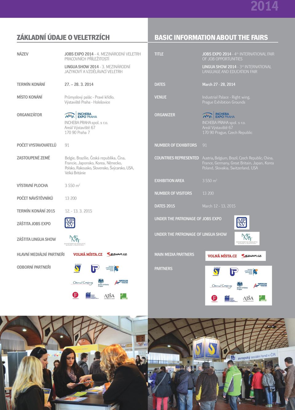 MEZINÁRODNÍ JAZYKOVÝ A VZDĚLÁVACÍ VELETRH LINGUA SHOW 2014-3 rd INTERNATIONAL LANGUAGE AND EDUCATION FAIR TERMÍN KONÁNÍ 27. 28. 3.
