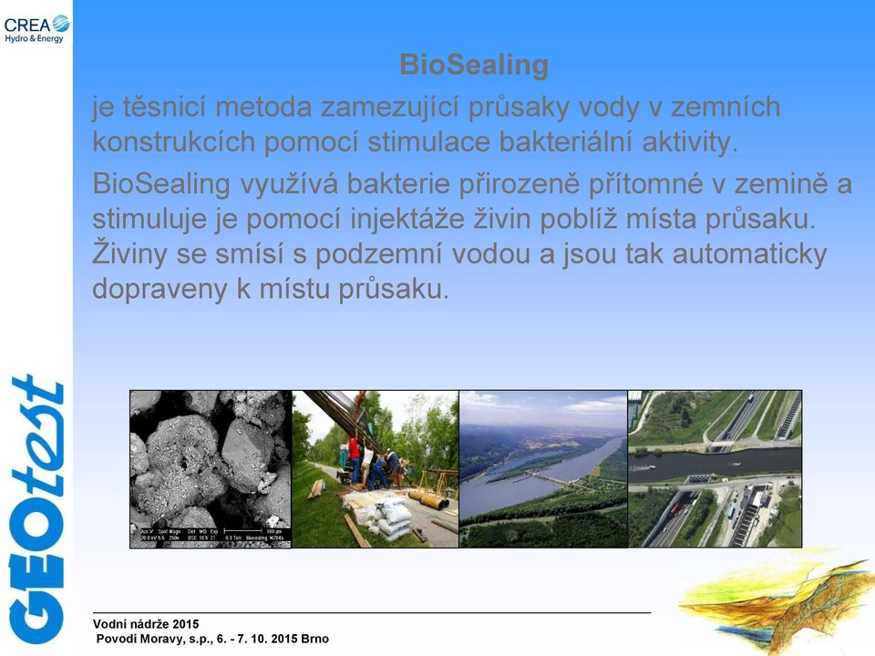 BioSealing využívá bakterie přirozeně přítomné v zemině a stimuluje je pomocí