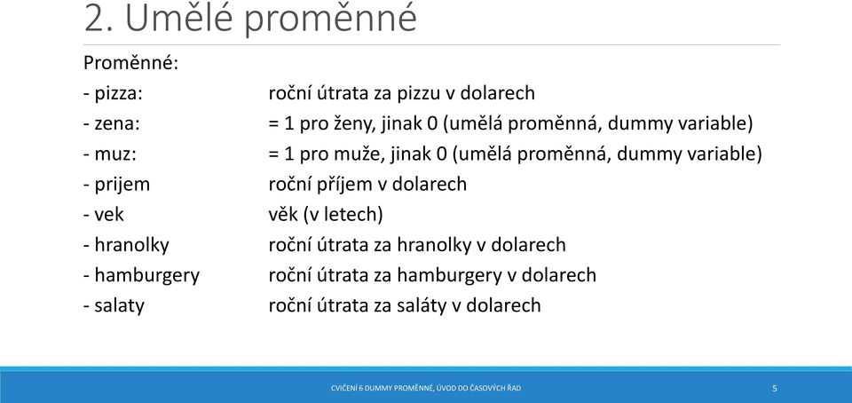 v dolarech - vek věk (v letech) - hranolky roční útrata za hranolky v dolarech - hamburgery roční útrata za