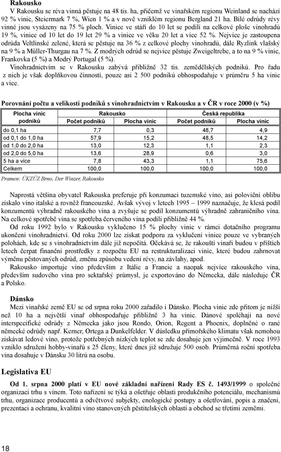 Nejvíce je zastoupena odrůda Veltlínské zelené, která se pěstuje na 36 % z celkové plochy vinohradů, dále Ryzlink vlašský na 9 % a Műller-Thurgau na 7 %.