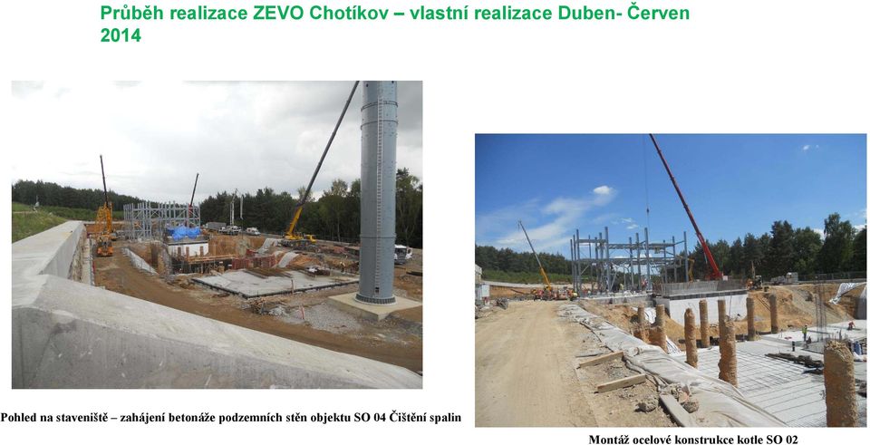 staveniště zahájení betonáže podzemních stěn