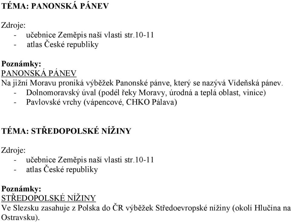 PŘÍRODNÍ POMĚRY ČESKÉ REPUBLIKY - PDF Stažení zdarma