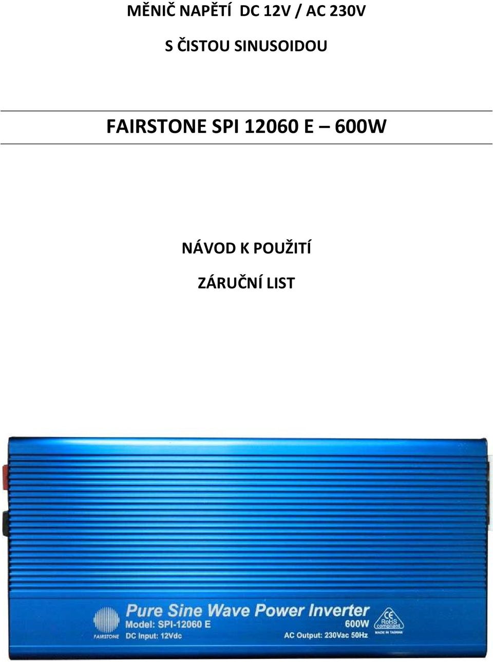 FAIRSTONE SPI 12060 E 600W