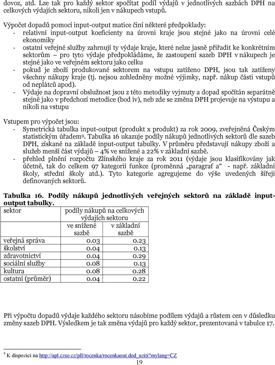 výdaje kraje, které nelze jasně přiřadit ke konkrétním sektorům pro tyto výdaje předpokládáme, že zastoupení sazeb v nákupech je stejné jako ve veřejném sektoru jako celku - pokud je zboží