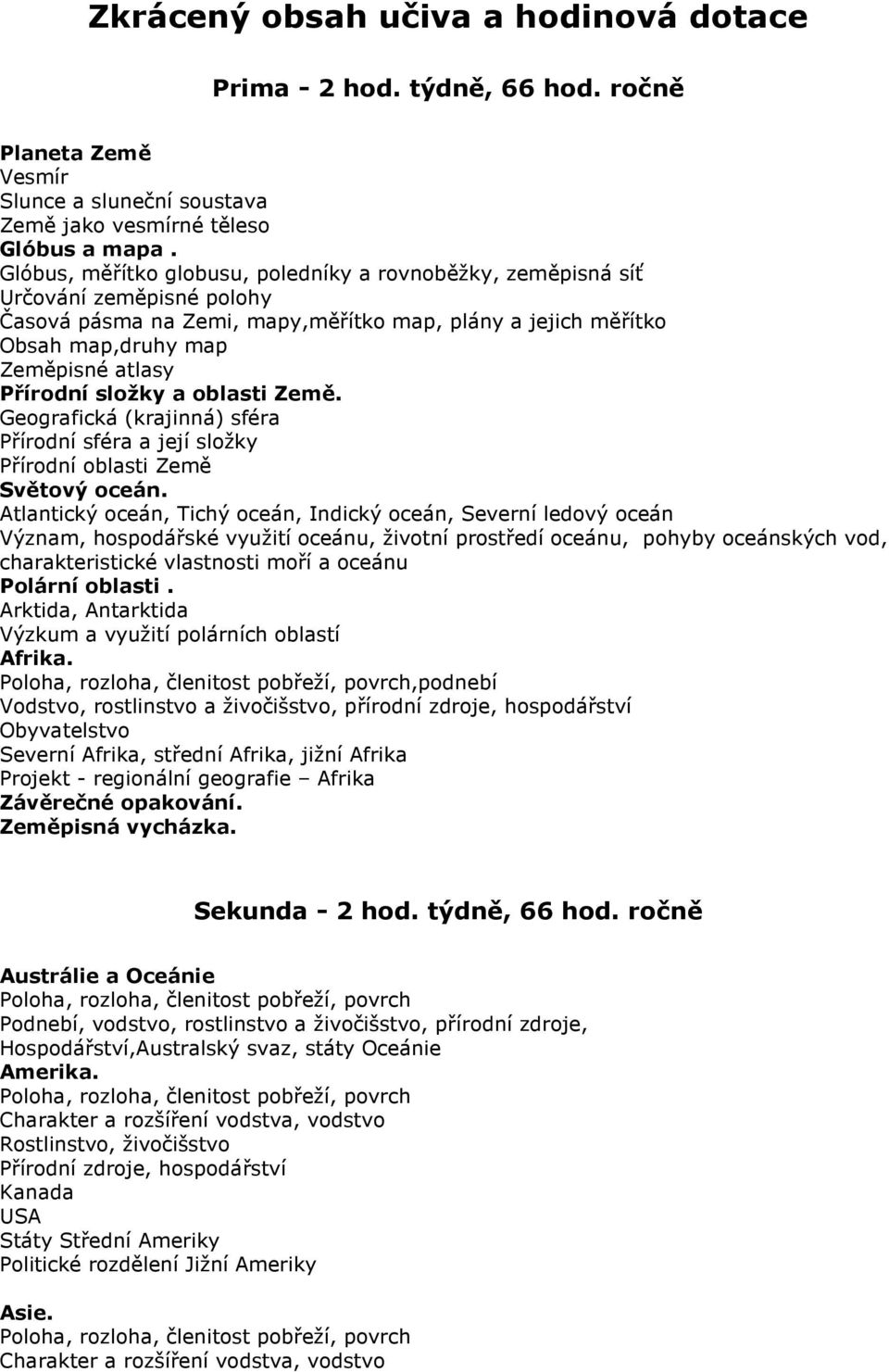 složky a oblasti Země. Geografická (krajinná) sféra Přírodní sféra a její složky Přírodní oblasti Země Světový oceán.