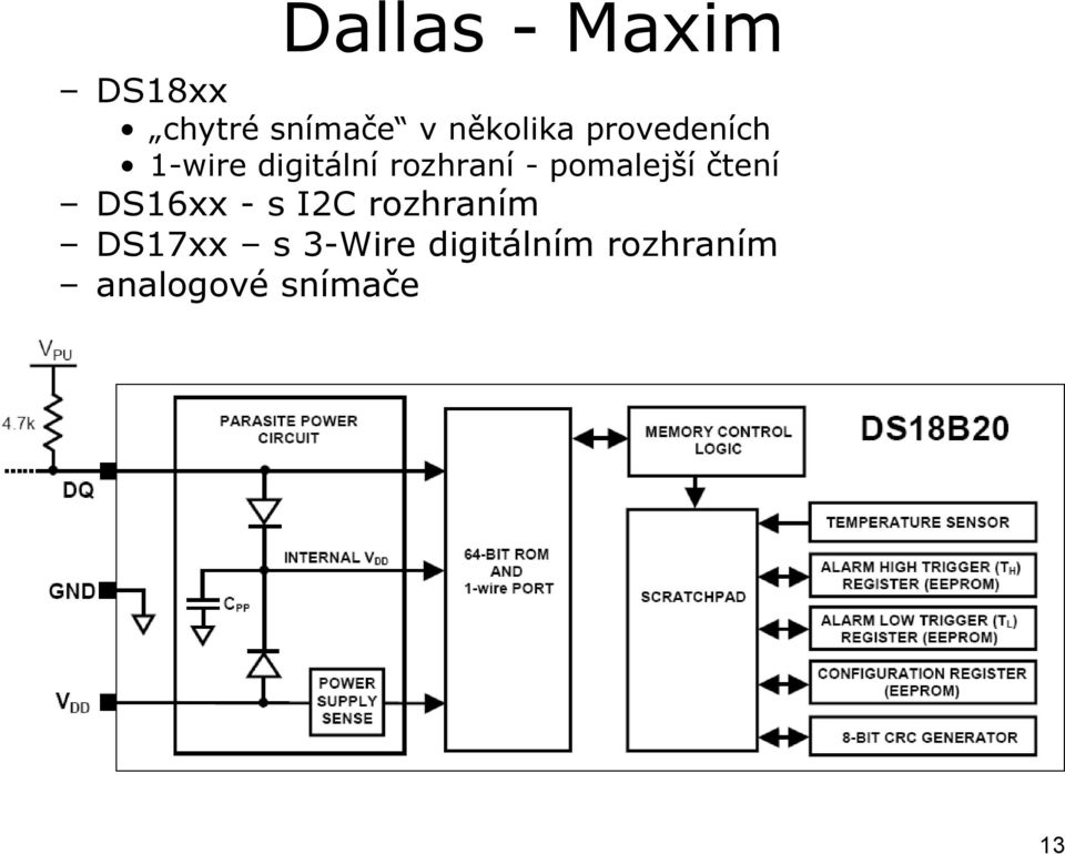 rozhraní -pomalejší čtení DS16xx -s I2C