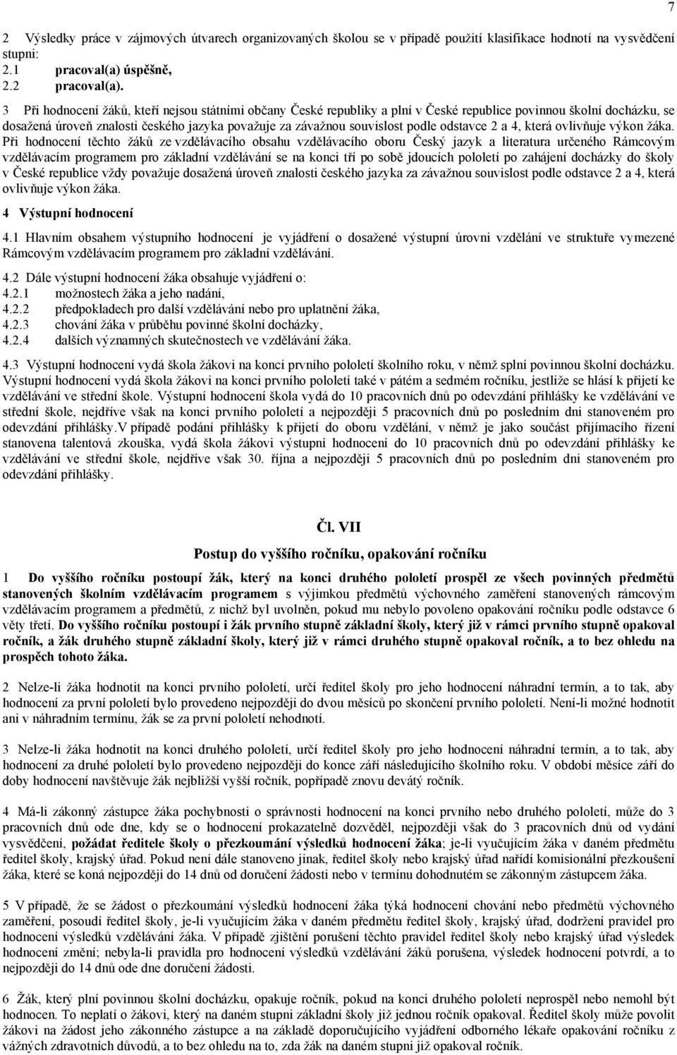 odstavce 2 a 4, která ovlivňuje výkon žáka.