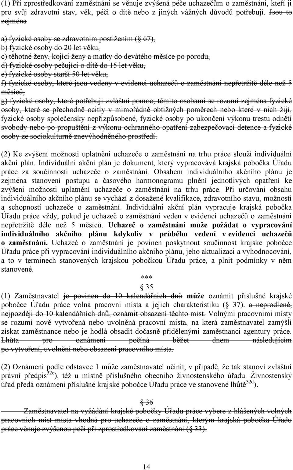 do 15 let věku, e) fyzické osoby starší 50 let věku, f) fyzické osoby, které jsou vedeny v evidenci uchazečů o zaměstnání nepřetržitě déle než 5 měsíců, g) fyzické osoby, které potřebují zvláštní