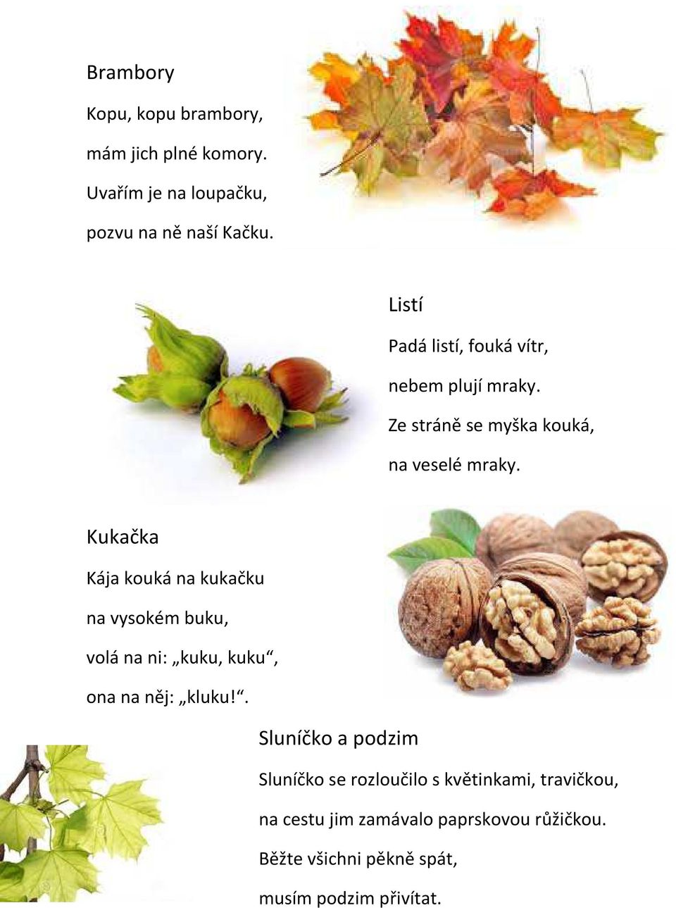 Kukačka Kája kouká na kukačku na vysokém buku, volá na ni: kuku, kuku, ona na něj: kluku!
