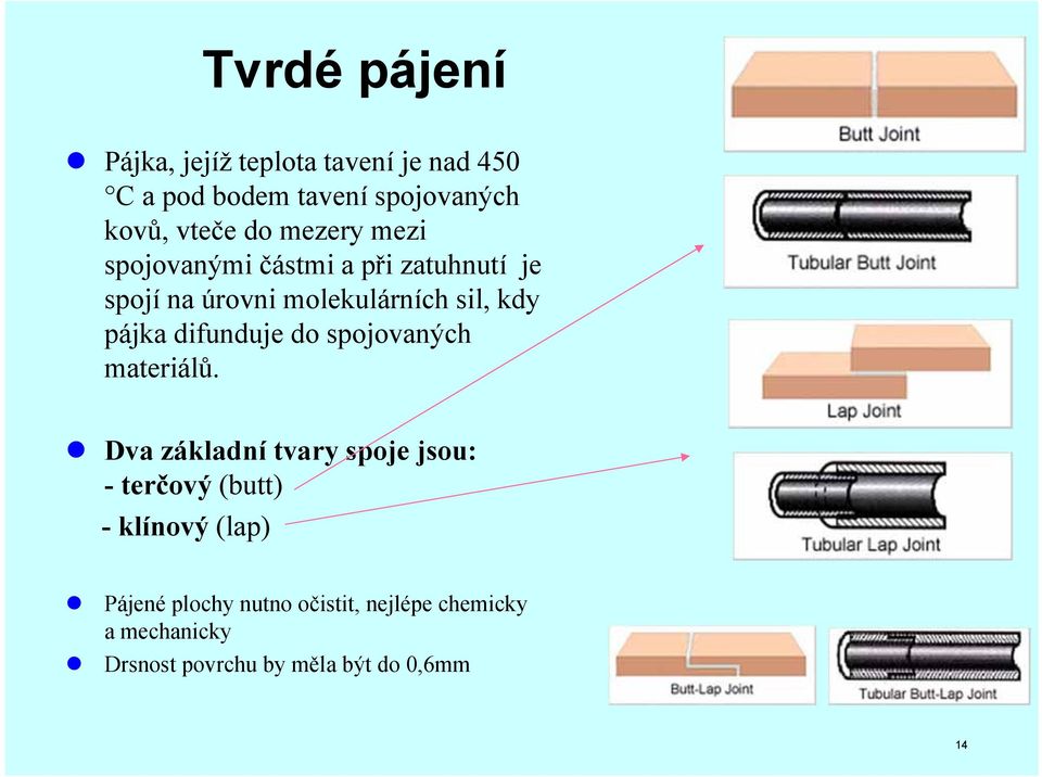 difunduje do spojovaných materiálů.