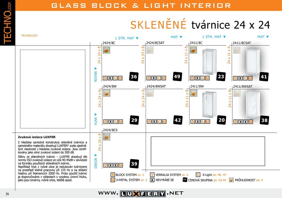 zvukové izolace. Jsou certifikovány jako silný zvukový izolant do 500 db.