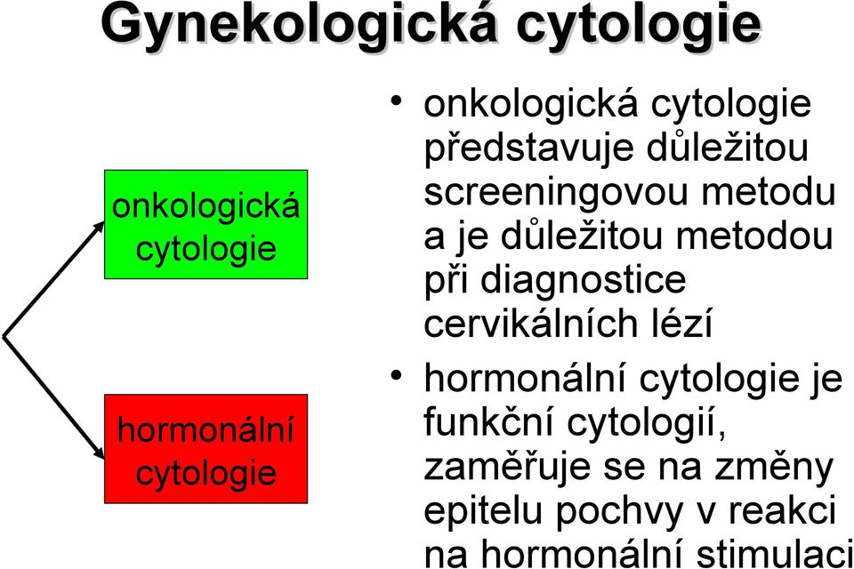 důležitou metodou při diagnostice cervikálních lézí hormonální cytologie