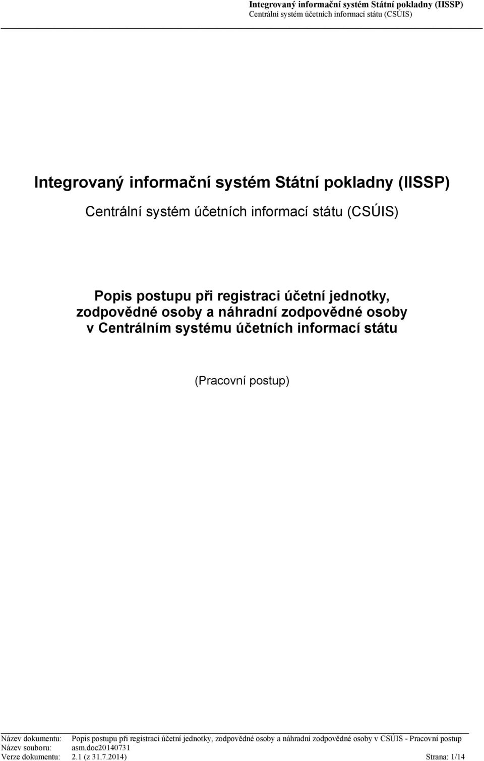 náhradní zodpovědné osoby v Centrálním systému účetních