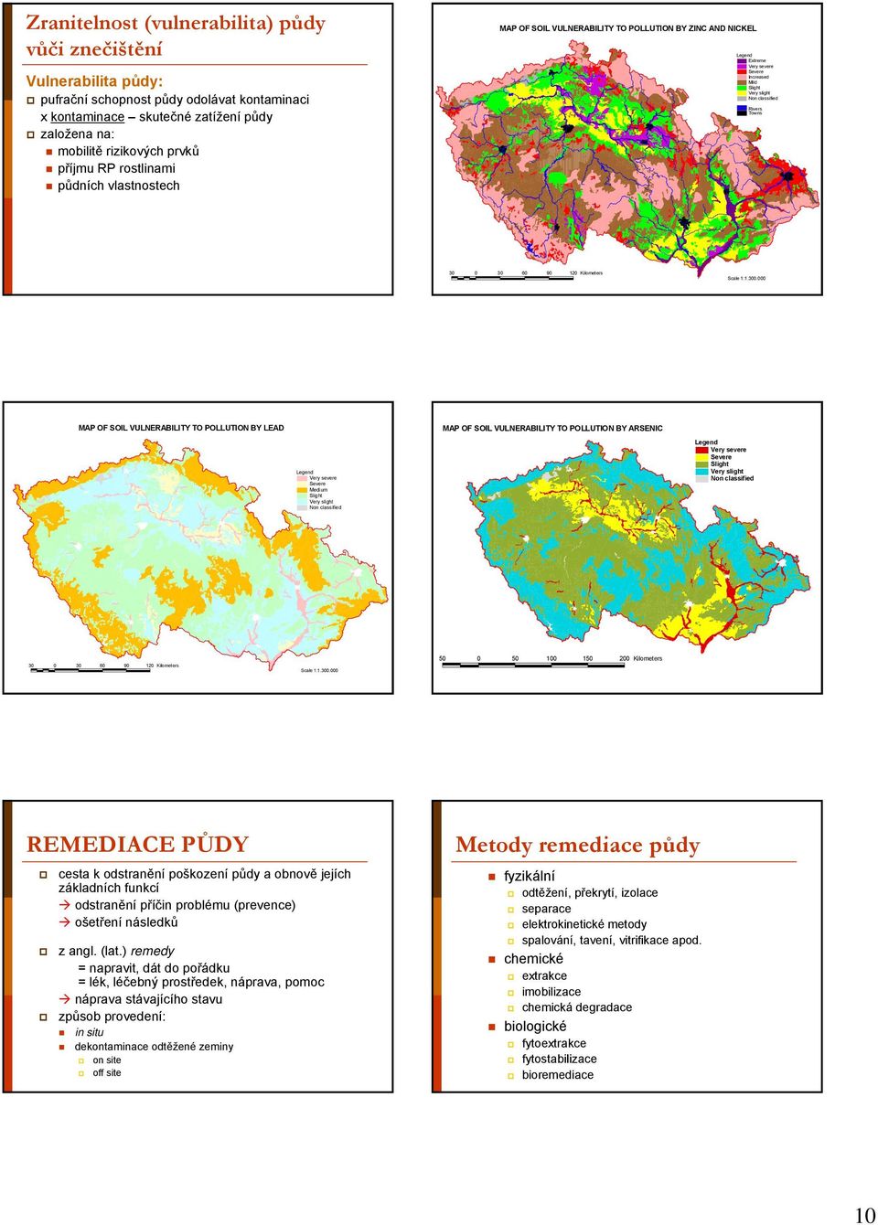 OF SOIL VULNERABILITY TO POLLUTION BY LEAD 6 9 12 Kilometers Scale 1:1.