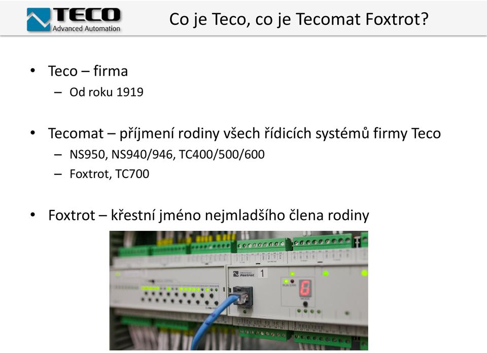všech řídicích systémů firmy Teco NS950, NS940/946,
