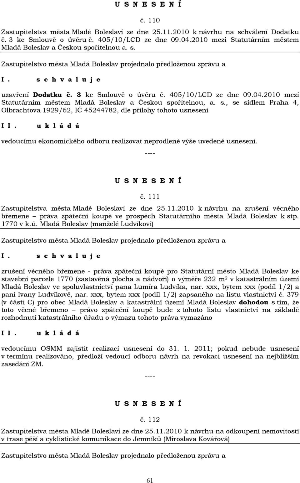 2010 mezi Statutárním městem Mladá Boleslav a Českou sp