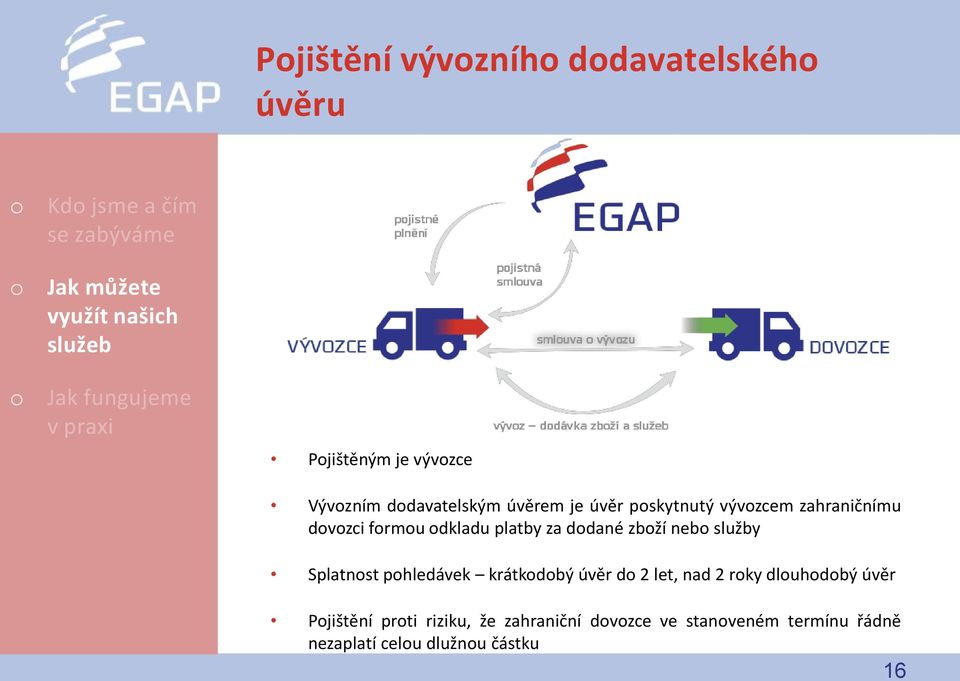 ddané zbží neb služby Splatnst phledávek krátkdbý úvěr d 2 let, nad 2 rky dluhdbý úvěr