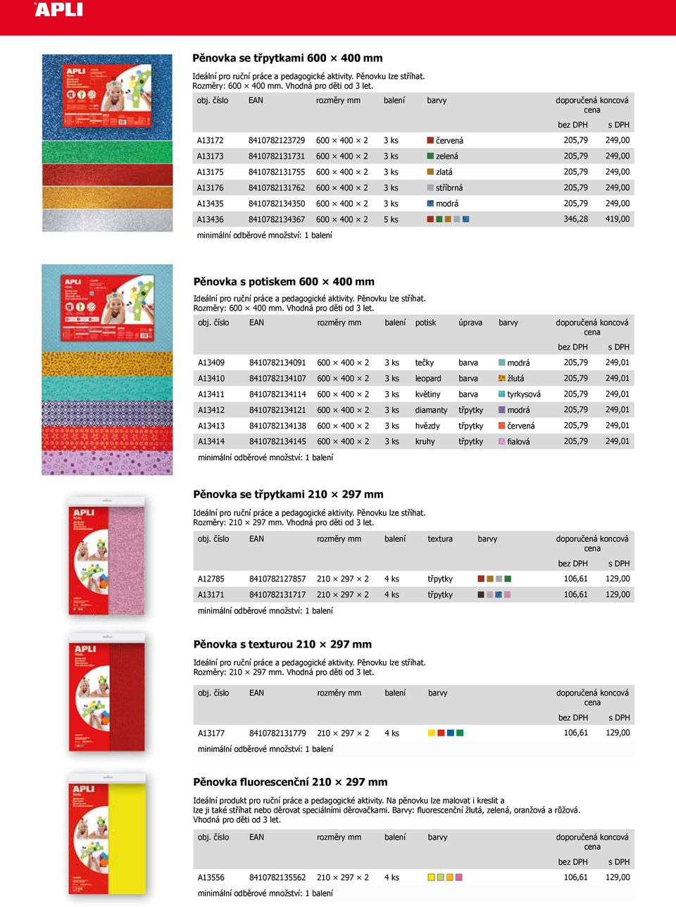 2 3 ks stříbrná 205,79 249,00 A13435 8410782134350 600 400 2 3 ks modrá 205,79 249,00 A13436 8410782134367 600 400 2 5 ks 346,28 419,00 Pěnovka s potiskem 600 400 mm Ideální pro ruční práce a