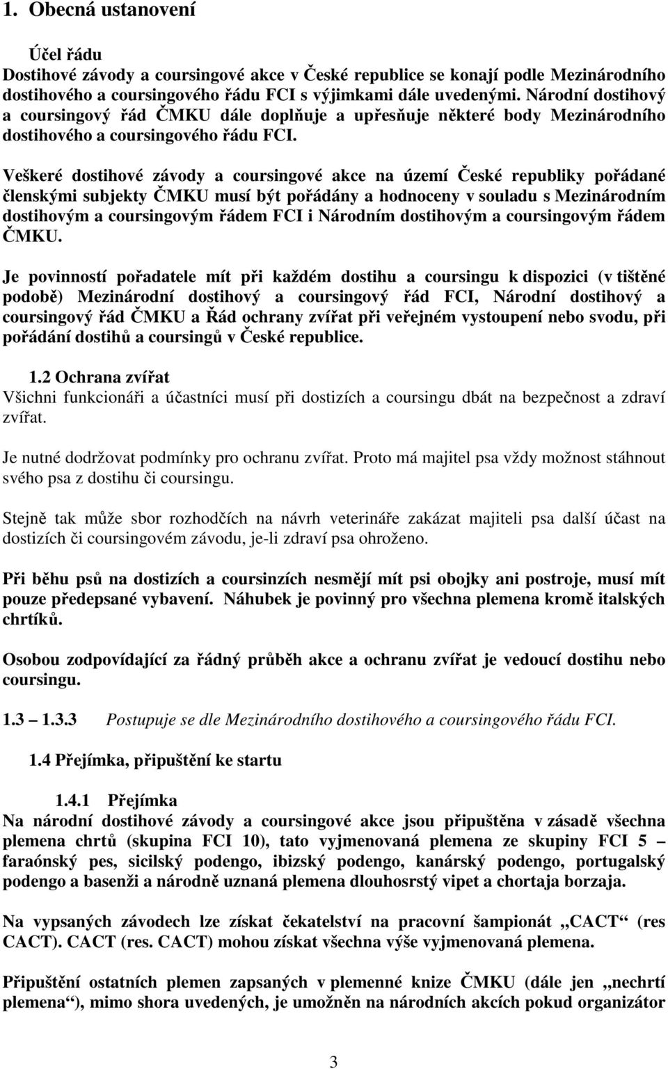 Národní dostihový a coursingový řád ČMKU - PDF Stažení zdarma