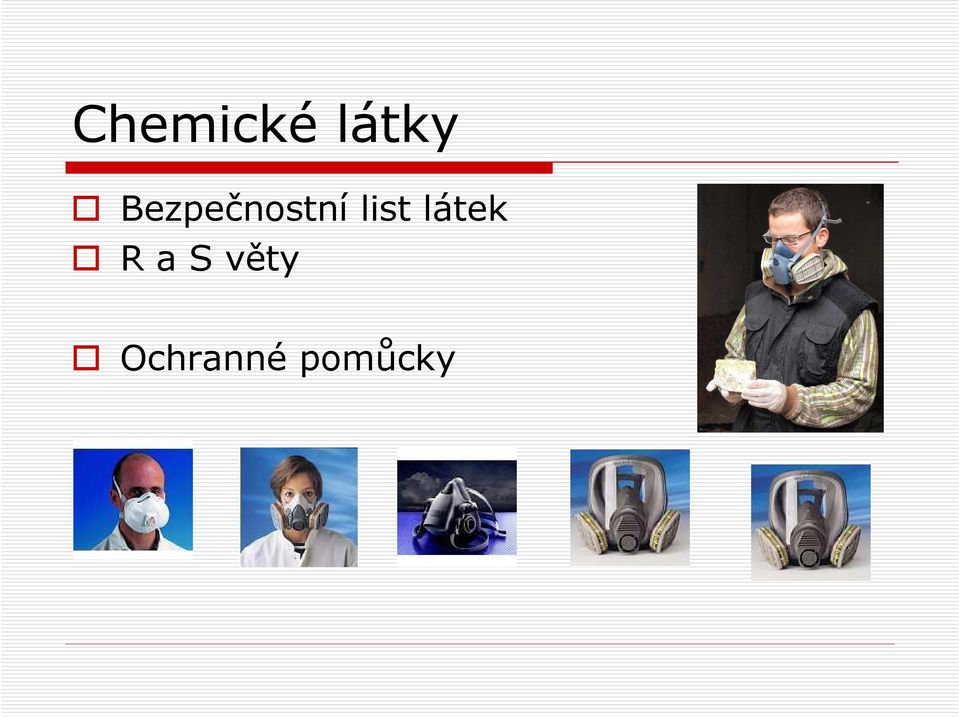 list látek R a S