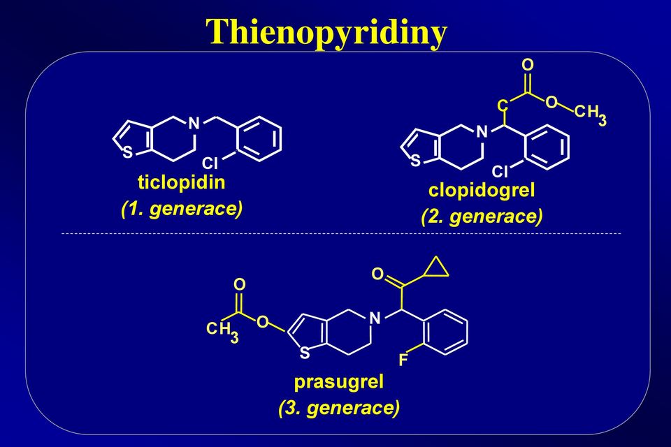 generace) S N C Cl clopidogrel (2.