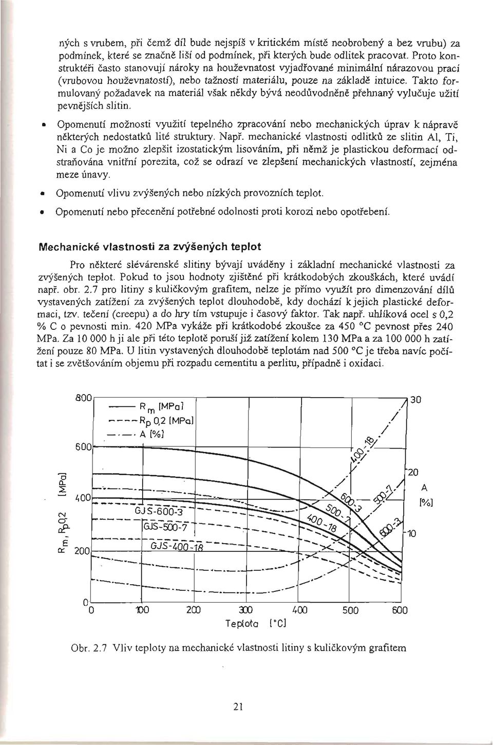 Takto formulovaný požadavek na materiál však nekdy bývá neoduvodnene prehnaný vylucuje užití pevnejších slitin.