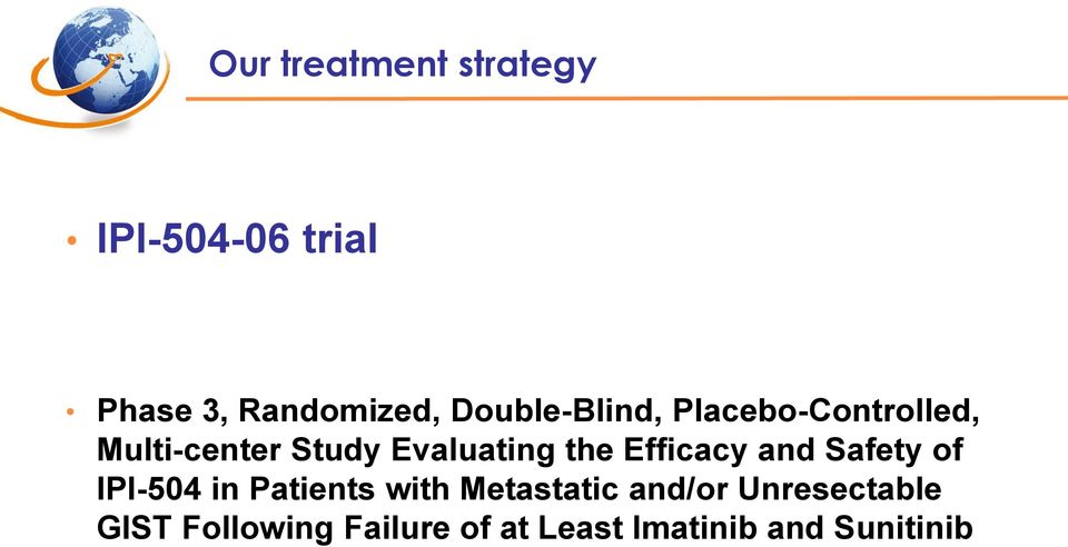 the Efficacy and Safety of IPI-504 in Patients with Metastatic