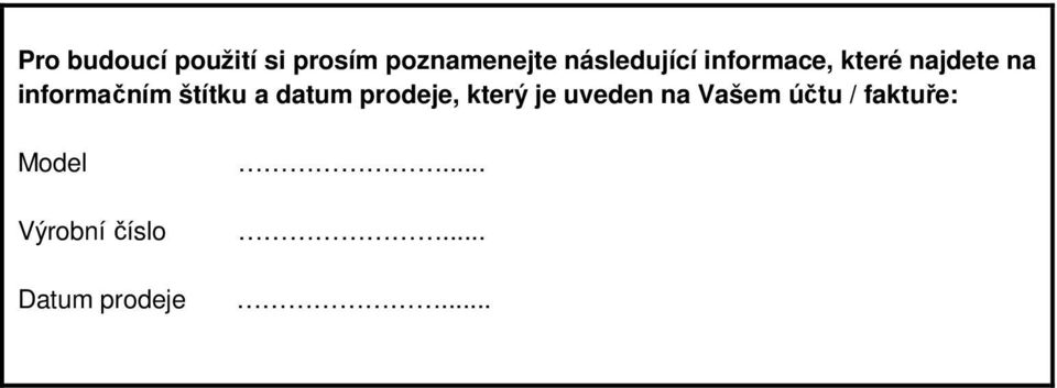 informačním štítku a datum prodeje, který je