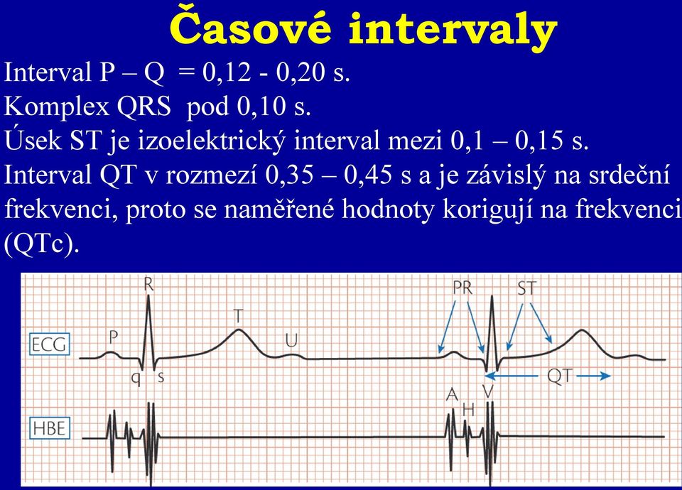 Úsek ST je izoelektrický interval mezi 0,1 0,15 s.